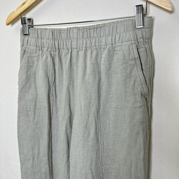 Madewell Breezewoven Pull OnLinen Blend High Rise Straight Leg Pants Size Small - Picture 3 of 10